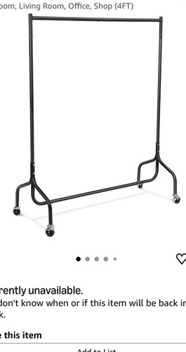 Clothing rail purchased - rail,