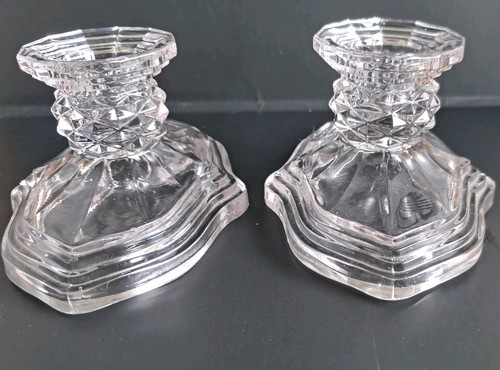 Clear glass candlesticks 2 - x,