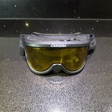 Vintage Carrera Snowboarding Ski Goggles Yellow & Black