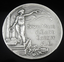 Sterling Silver Medallion, South Wales A.C & Cardiff M.C, Hallmarked 1912