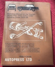 Triumph Herald 1959-68 Autobook Workshop Manual 948, 1200, 12/50, 13/60, Coupe
