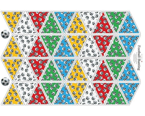 Football bunting 100 - football, cotton