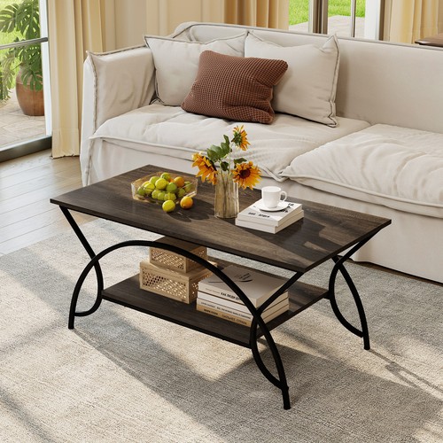 Tier industrial coffee table - 2-tier,