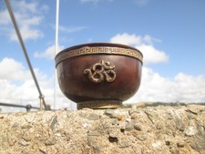 Nice Eastern brass Bronze Alloy Tibetan Buddhist singing offering Ritual OM Bowl