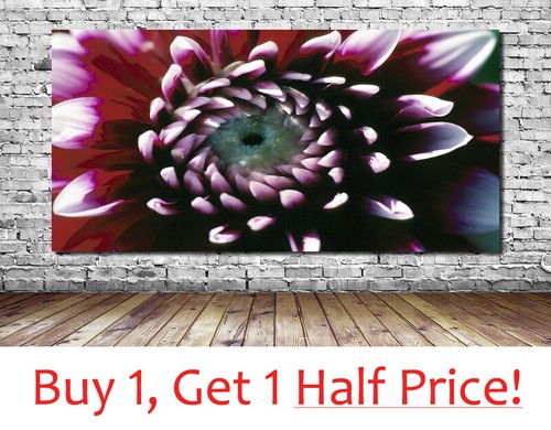 Purple floral canvas wall art - floral,
