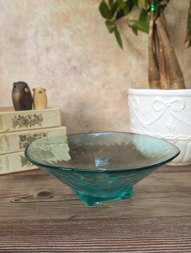 Blue green textured art glass - blue,