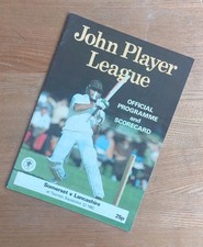 1982 Somerset v Lancashire cricket programme John Player League, 12 September