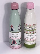 Set of 2 Cath Kidston London 490ml Stainless Steel Water Bottles Floral 