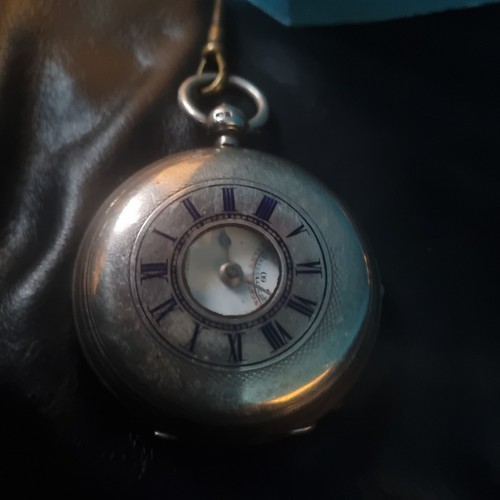 Antique half hunter silver - ,