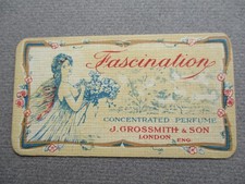 Vintage Perfume Trade Card Fascination J Grossmith Tividale Wesleyan Church 1921