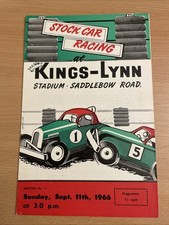 Stock Car Programme F2 Kings Lynn 11-9-1966