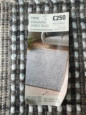 Next PANAMA GREY Rug 160cm x 230cm £250