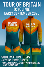 Tour of Britain Cycling Kit Set | Jersey, Shorts, Jacket + Bag | 2025 Event