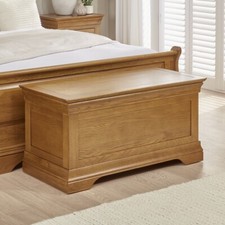 French Louis Oak Ottoman