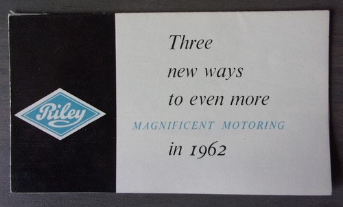 Riley range orig 1962 - riley, uk