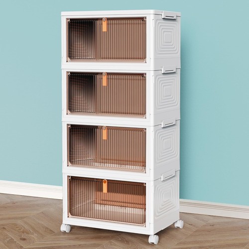 Storage boxes with - lid,, 4-tier