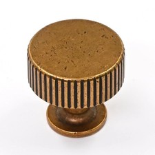 Amerdeco 6 Pk Antique Brass Round Cabinet Knobs Kitchen Drawer Cupboard Knurled