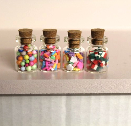 Dolls house jars - dolls, =