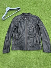 Worn Once BELSTAFF V Racer Leather Jacket XL Mens  UK42 It52 Black