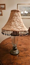 Laura Ashley Crystal Glass and Brass Lamp base  with Shade