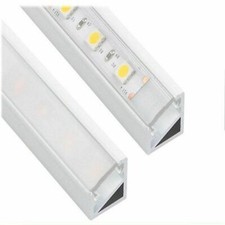 WHITE 1 Meter Aluminium LED PROFILE Extrusion Corner 5050 5630 3528 Strip Light