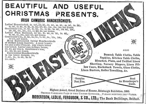 Belfast linens irish cambric - irish,