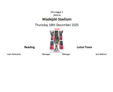 Reading v Luton Town 18-12-25
