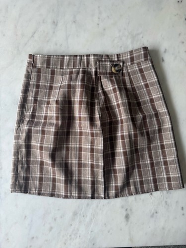 Ladies brown check tartan - ladies, mini