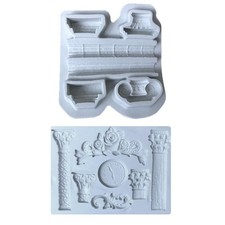 3D Roman Column Greek Pillar Moulds for Sugar Paste Cupcakes Sugar Biscuit Decor