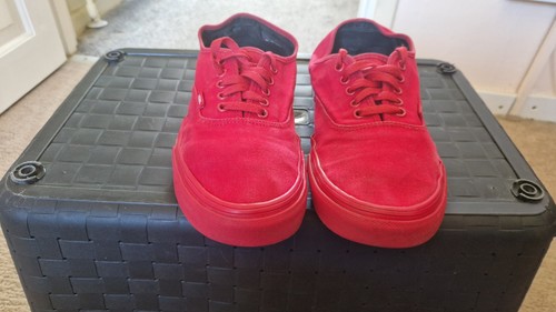 Vans skate shoes red canvas - skate,