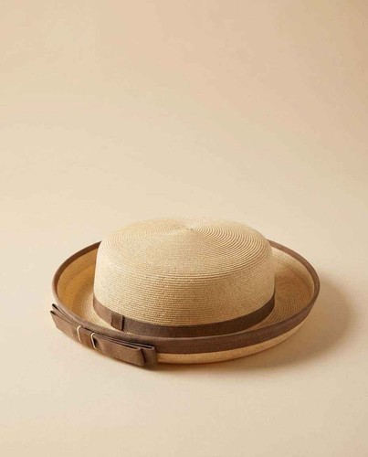 Vintage ivory straw boater - ivory, hat