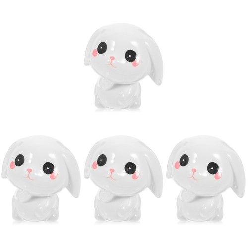 White bunny saving pot cartoon - bunny,