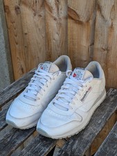 Men's Reebok Classic Leather White Trainers Vintage Retro
