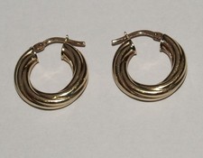 9ct Yellow Gold  Creole/Hoop Earrings