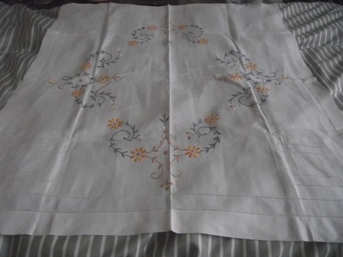 Retro embroidered tablecloth - retro,