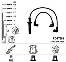 Black Ignition Cable Kit NGK Fits FIAT Coupe Tipo LANCIA Dedra 89-99 7608770