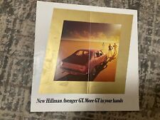 HILLMAN CHRYSLER AVENGER  GT   BROCHURE.    1972 circa