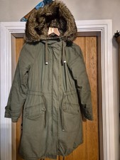 Topshop Khaki Green Hooded