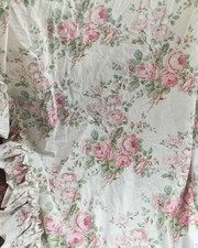 American Import Vintage Laura Ashley Curtains,3 Pillowcovers & Round Tablecloth