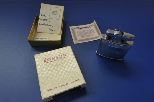 Boxed ronson cadet lighter - a,