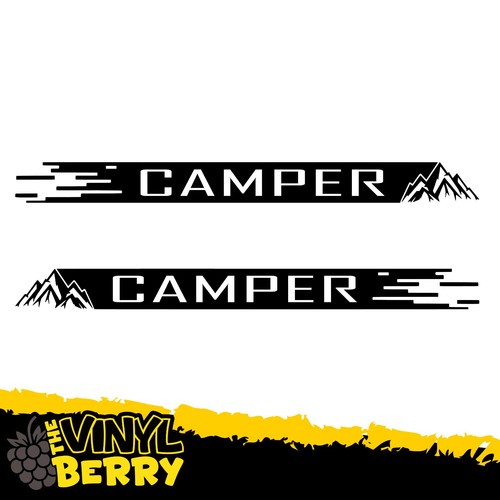 Camper vinyl stickers - 2x,