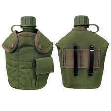 Army Water Bottle Military Cover Case Alice Belt Clip Webbing Cadet Flask Olive