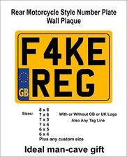 Number Plate Style Wall Plaque