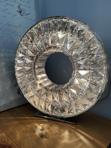 Next chrome crystal table lamp