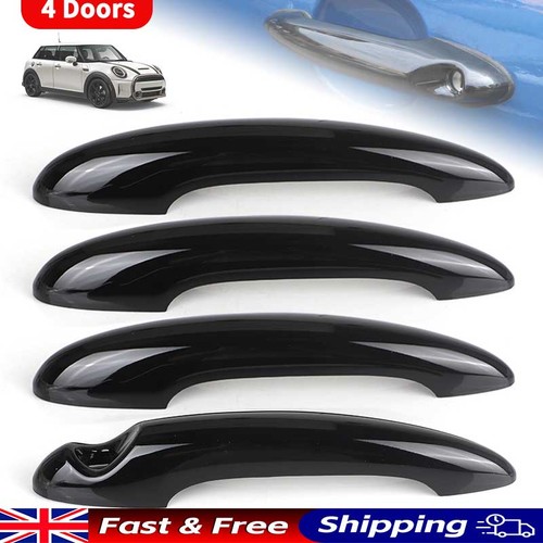Glossy black door handle - black,
