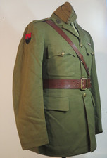 WW2 GHQ INDIA : WWII SIGNALS OFFICER SERVICE DRESS UNIFORM: Sam Browne: CAP