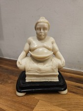 Vintage Resin Sumo Wrestler 16cm Figurine – Peirce ©1991 Signed Sculpture