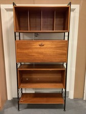 LADDERAX Staples Mid Century Vintage Retro Teak Wall Shelving System @hc#ebay