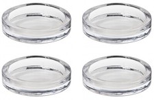 4 Clear Glass Round Candle