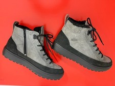 Ecco Soft 7 Tred Hi Cut Boots GTX Gore-Tex Fur Lined Grey Leather Mens UK 6.5-7